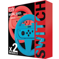 Orzly Nintendo Switch kormánykerék szett - 2 darabos kék és piros Joy-Con tartó kiegészítő Mario Kart játékhoz - valósághű versenyzési élmén 2