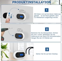 XINDUM LCD-s szénmonoxid riasztó 10 éves elemmel, otthoni használatra (fekete) 6