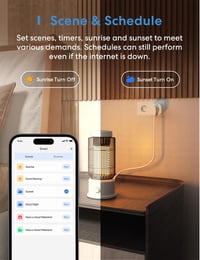 Meross WiFi Okos Konnektor Energiafogyasztás Méréssel - Alexa és Google Home Kompatibilis Időzíthető Távirányítható Aljzat, 16A 3840W, 2db F 3