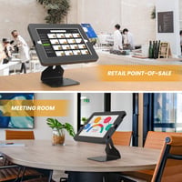 Beelta BSC401T Tablet Állvány iPad 10.2" (7-8-9 Gen) Kompatibilis - Forgatható, Zárható Fém Asztali Tartó POS Rendszerekhez, Fekete 2