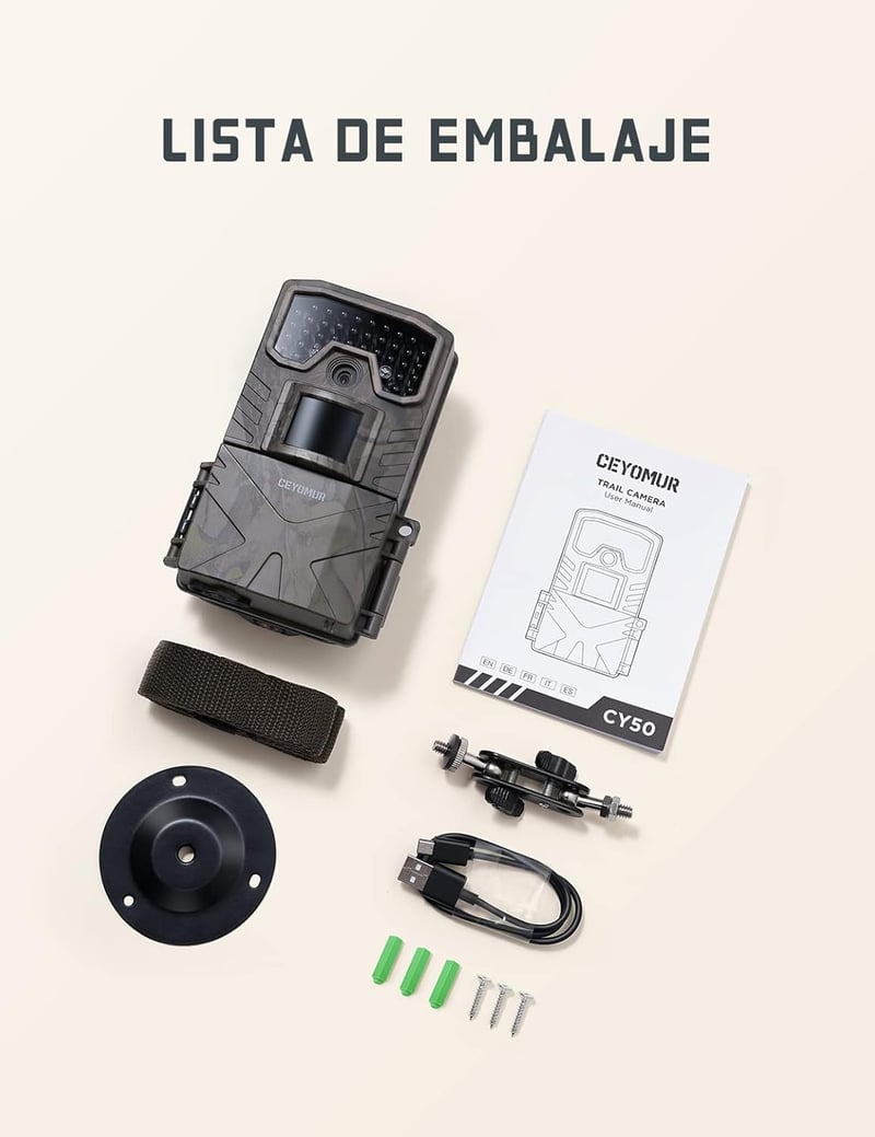 CEYOMUR 24MP Vadkamera 1080P HD Felbontással, 120° Érzékelési Szöggel, 0,2mp Aktiválási Idővel, IP66 Vízálló, Vadmegfigyeléshez és Otthoni M