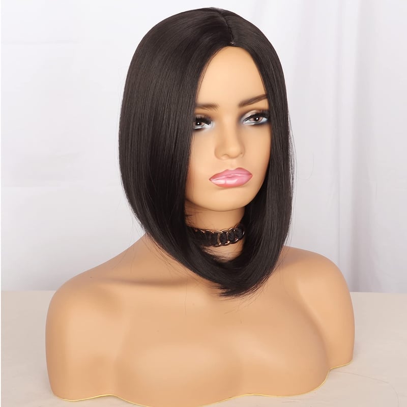 L'Oréal Paris Rövid Barna Bob Paróka Nőknek - 30 cm-es Természetes Hatású Szintetikus Haj