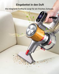 Roanow 45KPa erős vezeték nélküli porszívó, 60 perces üzemidő, LED kijelző, 1,8L tartály 7