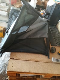 Cușcă pliabilă pentru animale de companie Lanbent, pentru 2 pisici sau câini de talie mică, impermeabilă, lavabilă, 100x50x50 cm, pentru călătorii și picnic 3