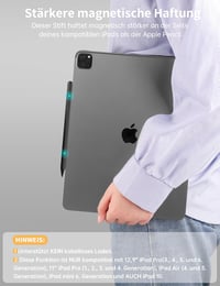 MEKO Stylus Digital pentru iPad 2018-2024, Încărcare Rapidă, Respingere Palmă și Sensibilitate la Înclinare, Compatibil iPad Pro/Air/Mini, Negru 7