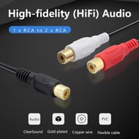 Arany RCA Y-elosztó kábel subwooferhez, sztereó hanghoz 3