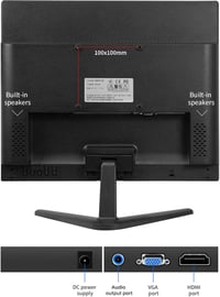 Thinlerain 17" Monitor 1280x1024 LED Képernyő 4:3 - Beépített Hangszóróval, 5ms Válaszidő, 60Hz, VGA/HDMI, VESA Kompatibilis, PS4/Xbox Támog 6
