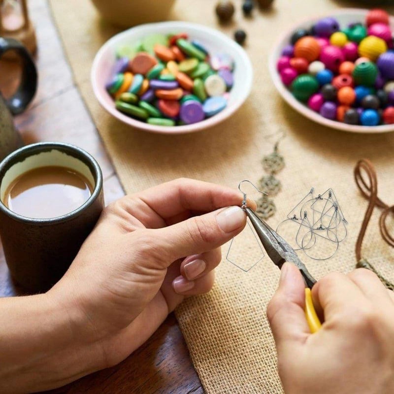 Set pentru confecționarea cerceilor DIY din oțel inoxidabil, pentru pasionați creativi.