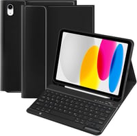 TQQ Levehető Bluetooth Billentyűzetes Tok iPad A16 11 Gen 2025/10 Gen 2022 (11/10.9") Készülékekhez - Német QWERTZ Kiosztás, Többféle Látósz 1