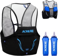 TRIWONDER 2,5L Ultrakönnyű Futó Hátizsák Ivórendszerrel - Kék-Fekete, 2x500ml Kulaccsal, L/XL 1