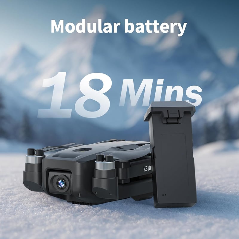 karuisrc K610 GPS Drón 4K UHD Kamerával - 249g Alatti Összecsukható Quadcopter, 20 Perc Repülési Idő, Követés Funkcióval, Kezdőknek, SD Kárt