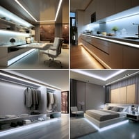 BENLUN COB LED Szalag 20m, 24V, 6000K Hideg Fehér, Öntapadós, 312 LED/m, CRI93, Vágható, Tápegységgel, Hálószoba Dekorációhoz 5
