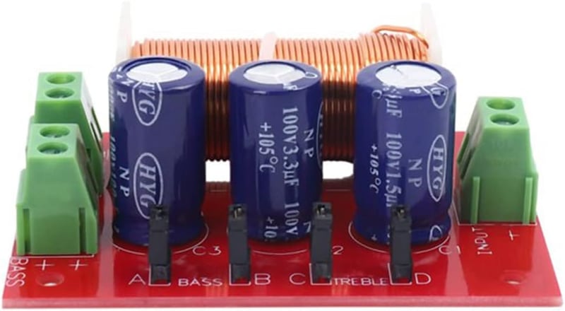 Gokelomg 400W Hangszóró Frekvenciaváltó - 2-Utas Alacsony Frekvenciás Szűrő 4-16 Ohm Hangszórókhoz, Audiorendszerekhez