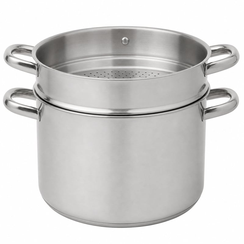 Baumalu rozsdamentes acél kuktafazék indukciós, 26 cm, 11 liter, ezüst - üvegtető nélkül (állapot: lásd a 2. képet)
