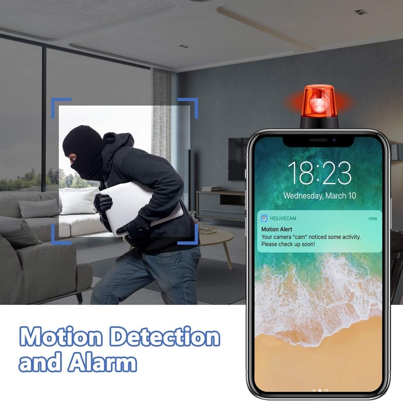 Mini 4K WiFi kémkamera mozgásérzékelővel, hordozható rejtett biztonsági kamera