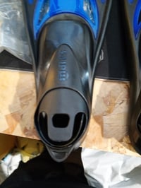 Labe de înot pentru copii Mares Manta Junior cu călcâi închis, nervuri laterale, pentru snorkeling și scufundări, albastru-negru, utilizate 2