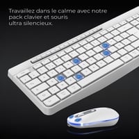 AD ADVANCE R-Type Vezeték Nélküli Billentyűzet-Egér Szett - RGB Háttérvilágítás, Csendes Gombok, 1600 DPI, Újratölthető, PC/Mac/Laptop 5