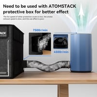 AtomStack Maker D2 lézergravírozó füstelszívó, 99,97%-os szűrés 2