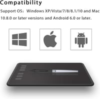 Huion Inspiroy H640P grafikus rajztábla 8192 nyomásszint stylus tollal 7