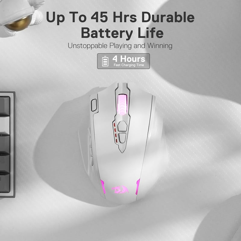 Redragon M913 Wireless Gaming Egér 16000 DPI RGB 12 Oldalsó Gomb MMO