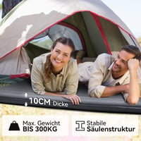 Hikenture Ultrakönnyű Dupla Kempingmatrac 120x200cm - Felfújható Matrac 2 Személynek, Pumpatasak, 10cm Vastag, Túrázáshoz, Kempingezéshez 2