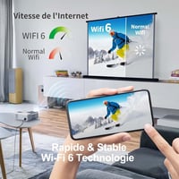 WEWATCH V53 Pro 4K WiFi Projektor, 350 ANSI Lumen, 230" Szélesvásznú Vetítés, Bluetooth, Full HD 1080P, iOS/Android Kompatibilis, Otthoni Mo 4