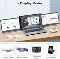 SMISEACOW 12" FHD IPS Hordozható Monitor Laptophoz, Telefonhoz és Játékkonzolokhoz 3