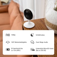 EZVIZ 1080P WiFi IP Beltéri Biztonsági Kamera Szett - Kétirányú Hang, Mágneses Talp, Mozgásérzékelés, 12m Éjjellátó, Alexa Kompatibilis, Béb 2