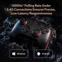8bitdo Ultimate 2C Vezeték Nélküli Kontroller Windows PC és Android Eszközökhöz, Hall-Effekt Joystickkel, Drift-Mentes, 1000Hz Válaszidő, Bl 4