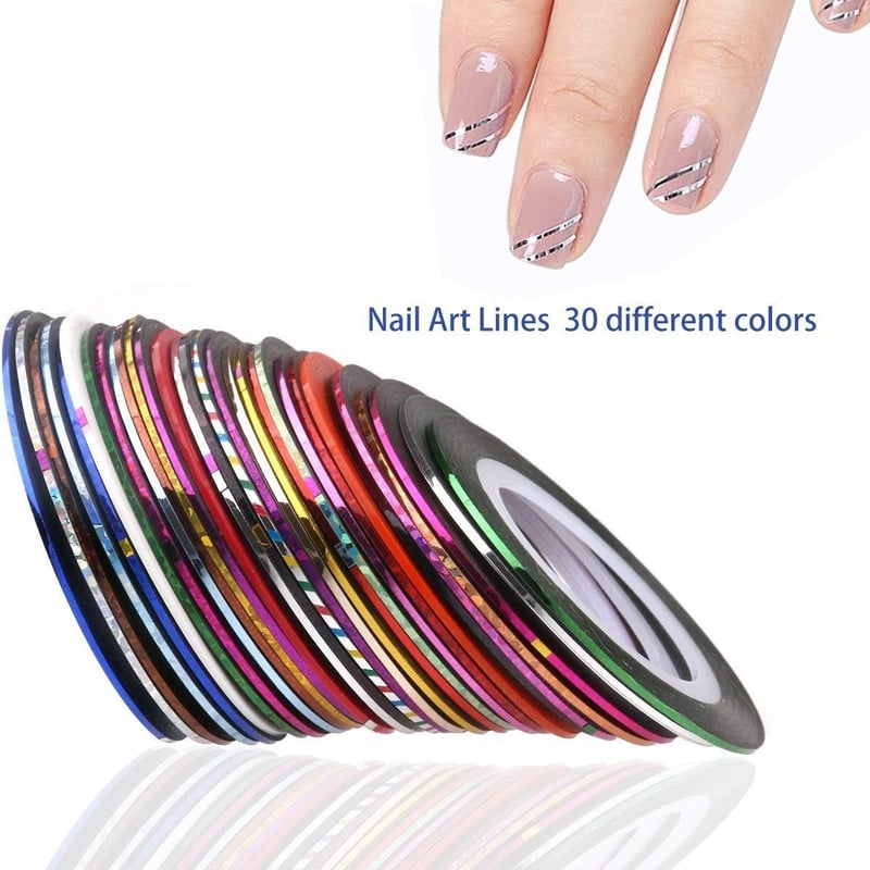 Színes körömdíszítő csíkok - HomeMall nail art szalagok