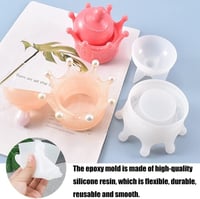 NALCY 3D Korona Ékszerdoboz Szilikon Öntőforma - DIY Asztaldekoráció 3