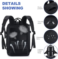 SUCIKORIO Bővíthető Repülős Hátizsák 40x20x25 - Laptoptartós, USB-s, Ryanair Kompatibilis 5