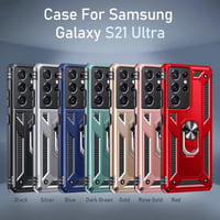 Samsung Galaxy S21 Ultra rózsaarany védőtok forgatható gyűrűtartóval 8