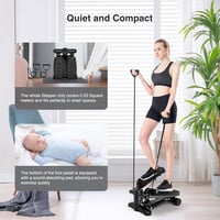 Tohoyard Mini Stepper 150kg - Otthoni Edzéshez, LCD Kijelzővel, Csendes Cardio Gép, Fekete 6