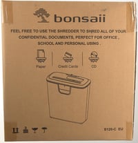 Bonsaii 8 lapos iratmegsemmisítő otthonra és irodába, CD/bankkártya aprító 9