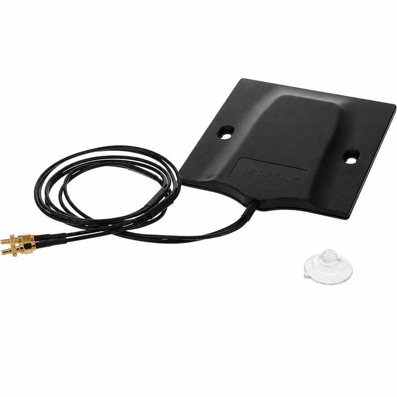 Antenă externă 5G/4G MIMO Netgear 6000451, 2,5 dBi, cablu 100 cm, TS9/SMA — lipsesc ventuza și colierul de prindere (stare: vezi a 2-a imagine)