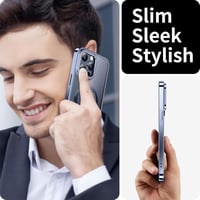 QiiStar iPhone 15 Pro Max MagSafe-kompatibilis átlátszó tok erős N52 mágnesekkel - Fekete 6