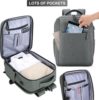 HOMIEE 15,6" Vízálló Üzleti Laptop Hátizsák USB Töltőporttal, Repülőgép Kézipoggyász Méretű 2