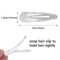 Cinaci 120 db Ezüst Fém Hajcsat Babáknak és Nőknek - 2" DIY Hajkiegészítő 7