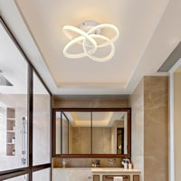 KUKAK 36W LED Mennyezeti Lámpa - Kerek Fehér Modern Minimál Dizájn, 3000K Meleg Fény, 3900lm, Fürdőszobába, Konyhába, Hálóba, Előszobába 2