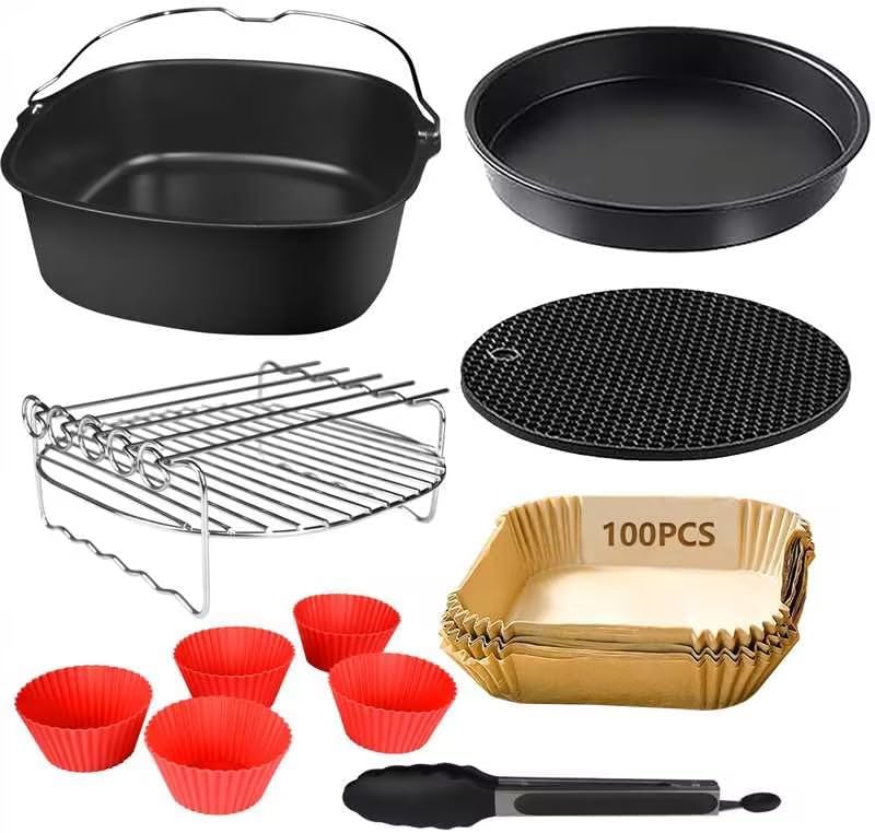 COSORI és Cecotec XXL légkeveréses sütő kiegészítő szett 12 db-os, 22 cm-es