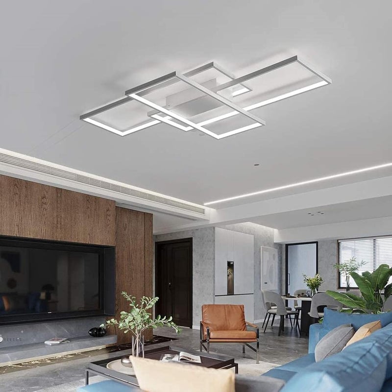 Diossad Téglalap LED Mennyezeti Lámpa 120W Távirányítóval - Szabályozható Fényerő, 2700K-6500K Színhőmérséklet, Memória Funkcióval, Nappali,