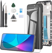RongZy Xiaomi Redmi Note 11 LCD Kijelző és Érintőpanel Csere Kerettel - Fekete Színben, Szerelő Eszközökkel, Kompatibilis 2201117TG/TI/TY/TL 1