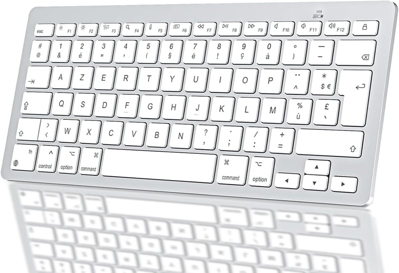 Apple MacBook kompatibilis OMOTON ezüst vékony Bluetooth billentyűzet