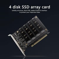 Annadue 4 portos M.2 NVMe SSD PCIe 4.0 adapter ventilátorral, RAID támogatással 6