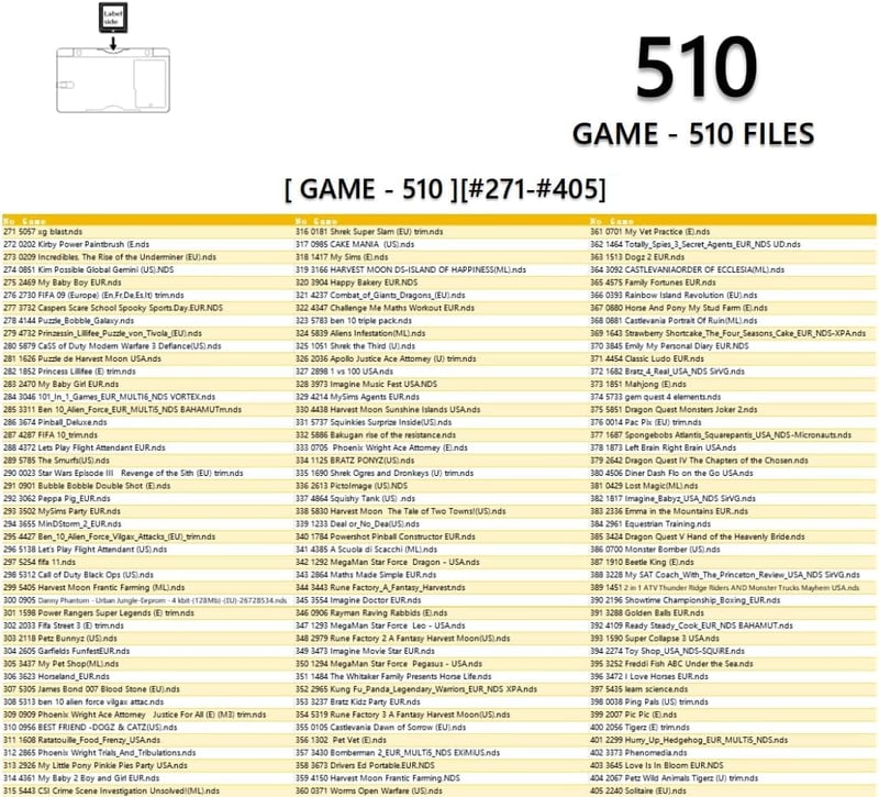 Nintendo DS 510 az 1-ben játékgyűjtemény - Kompatibilis minden DS modellel