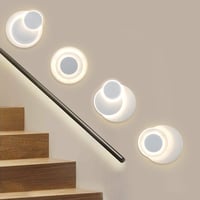 Lampop LED Fali Lámpa 15W - 350° Forgatható Alumínium Spotlámpa, 3000K Meleg Fehér Fény, 25000 Óra Élettartam, Nappali, Hálószoba, Lépcső, E 4