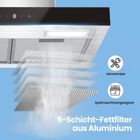 COMFEE' 60cm-es A+++ Páraelszívó - Erős 650m³/h, Gesztus Vezérlés, Aktívszén Szűrő 6