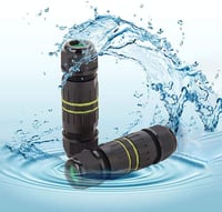 CTRICALVER IP68 Vízálló Kábel Elosztó Doboz Kültéri Használatra - 9-12 mm Átmérőjű Kábelekhez, 3-Tűs Gyorscsatlakozó, Fekete, 2 db 5