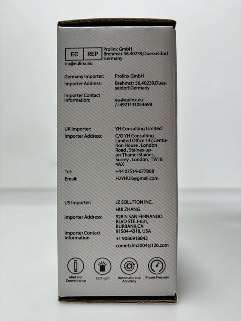 GPUTEK Elektromos Kerékpárpumpa 150PSI - Digitális Nyomásmérővel, USB Töltés